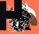 Porcupine screenprint by Esther Tyson