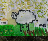 Sheep School mural Keswick