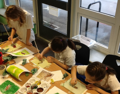 Esther Tyson's Monotype workshop in school